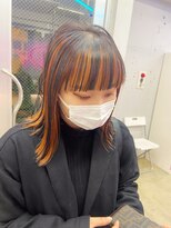 ゲーム 原宿店(GAME)&nbsp;発色◎オレンジインナーカラー