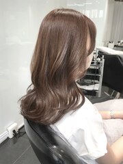 メルティカラーベージュブラウン☆韓国風巻き髪くびれロング