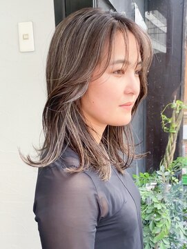 ノラ ウメダ(NORA UMEDA) 【NORA UMEDA 高木】ミルクティー系外国人風ハイライトカラー