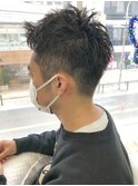 MEN'S HAIR  センターパート　ツイストスパイラル　コンマヘア