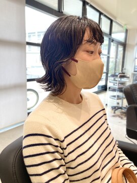 ナイアバイアヌエヌエ(naia by anuenue) ボブ＋デザインパーマ