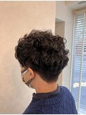 癖毛風パーマ×メンズカット