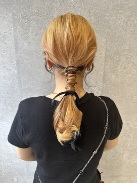 アース 三軒茶屋店(HAIR&MAKE EARTH) 編みおろしアレンジ/お呼ばれヘア/結婚式