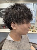 マッシュウルフ#波巻きパーマ