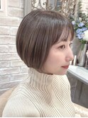 丸みショートボブ/ハイライト/20代30代40代50代/大人かわいい