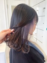 アブニールドール 大山台店&nbsp;【ブリーチあり】インナーカラー×ブルーバイオレット