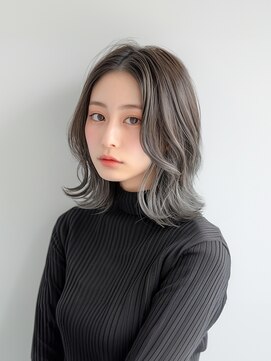 ワク(waku) バレイヤージュ/シルバーグレー