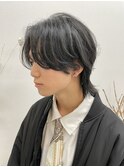 20代30代40代前下がり耳掛けショートボブ丸みショートウルフ◎