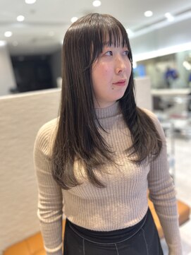 シュク 高円寺(SYUK) ロングヘア/顔周りレイヤー/オリーブベージュ【SYUK 高円寺 】