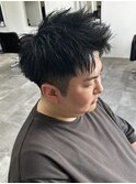 メンズマッシュパーマニュアンスパーマスパイラルパーマ刈り上げ