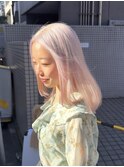 ホワイトピンク/髪質改善/ダブルカラー/ケアブリーチ/ハイトーン