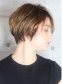 ショート・ボブ/白髪ぼかし/ハイライト/絶壁解消/30代/40代/50代