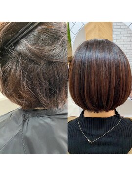 レッド サロン(RED SALON) 酸性ストレート、ケアストレート、ボブスタイル