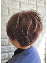松本平太郎美容室 国立店 シニアショートレイヤー×イノアカラー×ハイライト