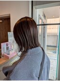 オリーブベージュカーキグレージュハイライトグラデーション
