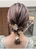 結婚式・ミディアム・ヘアセット