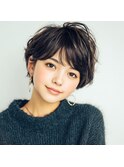 【monde】マッシュショート×黒髪×シースルーバング