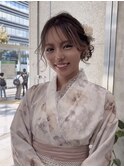 浴衣夏祭りヘアアレンジヘアセット