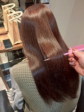 ヘアリゾート粋 トゥジュ 池袋東口店(tujuh) ショコラグレージュ/艶髪/ロング/ストレート/髪質改善