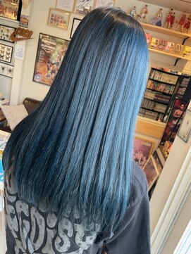 ヘア メイク ココ(hair make coco) シンプルで可愛いブルーブラック
