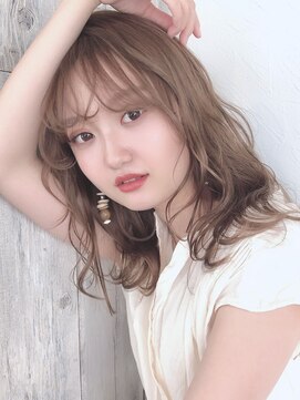 ベルヘアーデザイン 堺東(Belle hair Design) 韓国風レイヤーカットオリーブグレージュ堺東20代30代40代50代