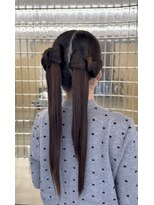 ワビ 本町店(wabi)&nbsp;twin ribbon hairset/ヘアセット/結婚式ヘア/お呼ばれヘア