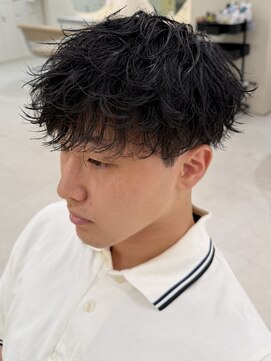 ニコ トウキョウ ヨコハマ(nico) シャドウパーマメンズメッシュメンズパーマ波巻きパーマ韓国ヘア