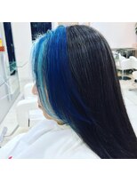 美容室 アネックス(ANNEX)&nbsp;顔周りメッシュで、ブルーをオン♪