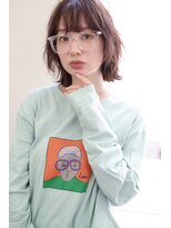 ジョエミバイアンアミ(joemi by Un ami) 《joemi 新宿》毛先パーマの切りっぱなしウェーブボブ 近江