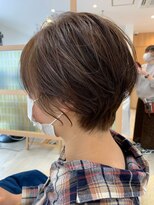 アドラーブル 長岡リバーサイド千秋店(adorable) 20代30代大人可愛い小顔ひし形ショート3Dカラーハイライト