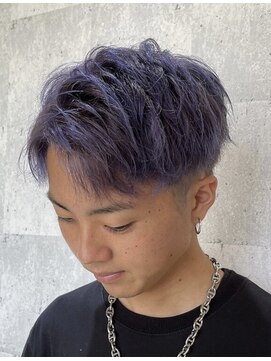 バレッタガーデン(VALETTA GARDEN) 色落ちスタイル（ツーブロック/メンズ/パーマ/ブリーチ/眉毛）