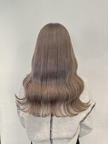 ライリー(riley)&nbsp;シフォンミルクティーベージュ×艶巻きロング