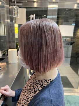 トニーアンドガイ 青山店(TONI & GUY) 【川原】白髪ぼかしピンクベージュシアカラーセミディ