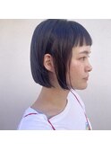 【favori 自由が丘】透け感ダークカラーボブ