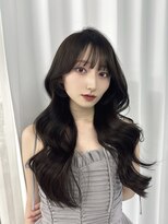 ハピネス 梅田茶屋町店(HAPPINESS)&nbsp;韓国ヘア/ロングレイヤー/顔周りカット/ブリーチなし/グレージュ