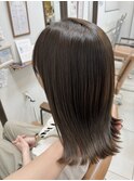 ・オリーブベージュ×ワンレンミディアム