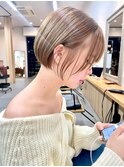 ハイトーンショートボブ20代30代40代ショートパーマショート