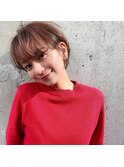 ☆20代30代大人かわいいシルキーベージュショートマッシュ