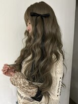 メゾンアクア 表参道(Maison ACQUA) ☆ブリーチなしダブルカラー オリーブ オリーブベージュ ボブ