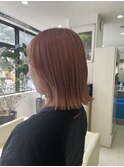ダブルカラー×コーラルピンク×BOB