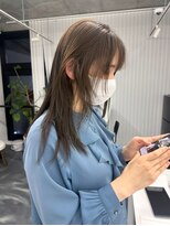 イーチ 吉祥寺(EACH) 【まつり】顔まわりレイヤーカット × オリーブベージュ