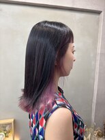 ファビ 渋谷(Fab)&nbsp;くびれヘア/暗めカラー/アプリコットオレンジ/縮毛矯正