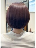 ピンクブラウンボブカット