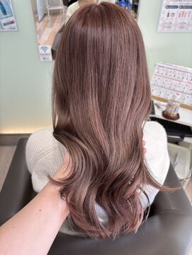 ファースト 泉中央店(first) レイヤーカット/くすみピンクベージュ/20代30代40代