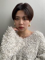 エアー 青山(AIR)&nbsp;前髪あり耳掛け丸みくびれショートボブ20代30代40代50代