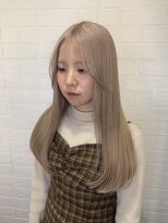 ヘアースペースブルーム プリュス 石橋店(HAIR SPACE BLOOM plus) ブロンド/ミルクティーベージュ/顔まわりカット/韓国ヘア