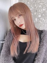 サンクマーケット 渋谷(cinq MARKET) 渋谷ケアブリーチカラーダブルカラーコーラルピンクベージュ◆