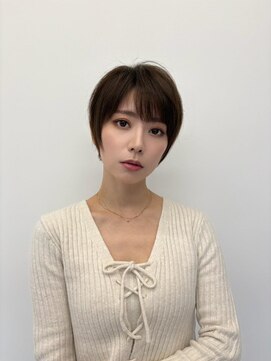 ルージュシー 堀江(RU10C) 前下がりボブレイヤーカットハンサムショートミディアムヘア