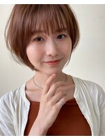 グレースバイハピネス(grace by happiness)&nbsp;顔周りカット×ショートボブ×天使の艶カラー6ミルクブラウン