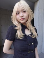 ヨハク 大阪梅田中崎町(yohaku) 【misaki】ホワイトブロンド×レイヤーカット